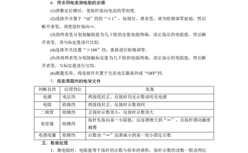 第36讲　实验：练习使用多用电表（原卷版）_04高考物理_新高考复习资料_2024新高考复习资料_一轮复习资料_完划重点2024年高考一轮复习精细讲义
