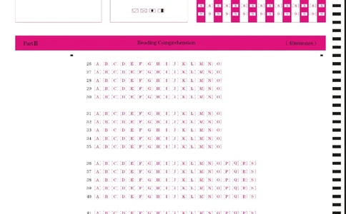 六级英语答题卡(A4打印)_02.四六级真题+模拟题（0128）_六级模拟卷全10套(0128)_赠送英语六级词汇+答题卡