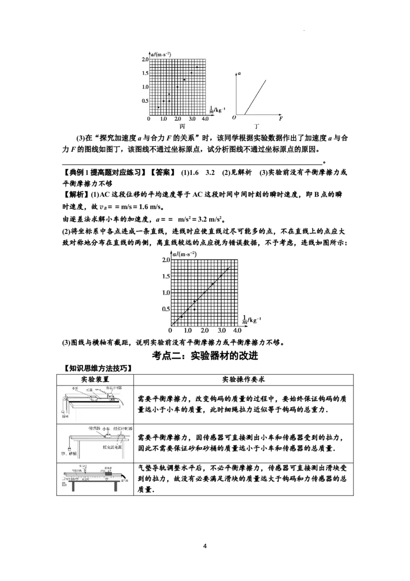 知识点21：探究加速度与力、质量的关系（提高解析版）_04高考物理_通用版（老高考）复习资料_2024年复习资料_提高版2024届高考物理一轮复习讲义及对应练习