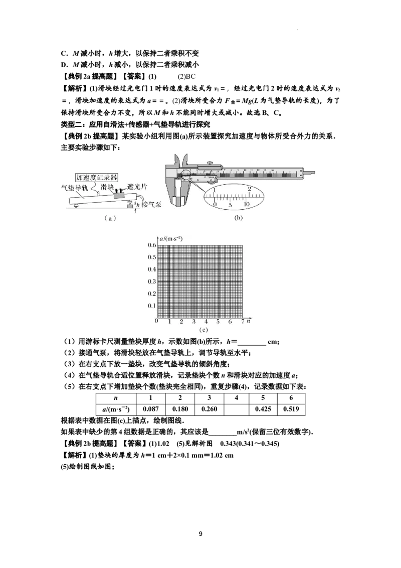 知识点21：探究加速度与力、质量的关系（提高解析版）_04高考物理_通用版（老高考）复习资料_2024年复习资料_提高版2024届高考物理一轮复习讲义及对应练习