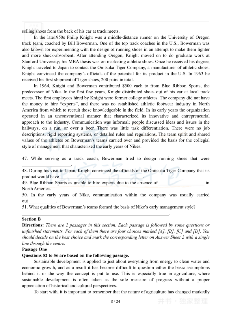 2008年12月大学英语6级真题及答案解析_最新更新，视频都在这_2026、6月四级速转存易和谐_四六级真题+资料包_六级真题_2007-2015年六级真题及答案解析_2008年12月英语六级真题