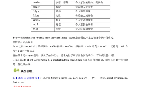 考点01名词与数词（核心考点精讲精练）-备战2025年高考英语一轮复习考点帮（新高考通用）（解析版）_03高考英语_2025年新高考资料_一轮复习_备战2025年高考英语一轮复习考点帮