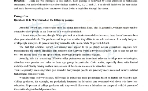 2016年6月大学英语四级考试真题卷3_最新更新，视频都在这_2026、6月四级速转存易和谐_四六级真题+资料包_四级真题_2016年6月CET4