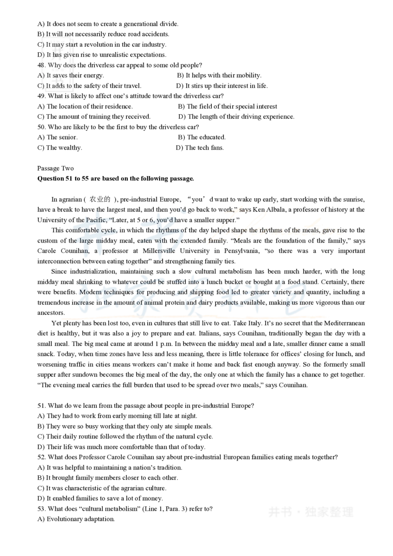 2016年6月大学英语四级考试真题卷3_最新更新，视频都在这_2026、6月四级速转存易和谐_四六级真题+资料包_四级真题_2016年6月CET4