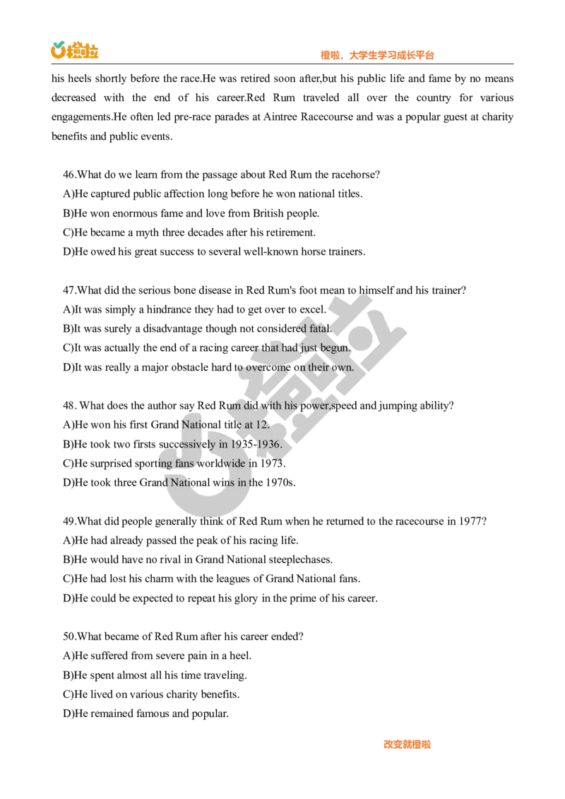 2023年12月四级真题及答案速查（第三套）_最新更新，视频都在这_2026、6月四级速转存易和谐_1、2025年6月四级_10.2026四级英语橙啦_{2}--资料_{1}-真题