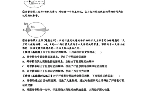 知识点28：开普勒行星运动定律及其应用（原卷版）_04高考物理_新高考复习资料_2024新高考复习资料_一轮复习资料_基础版2024届高考物理一轮复习讲义及对应练习