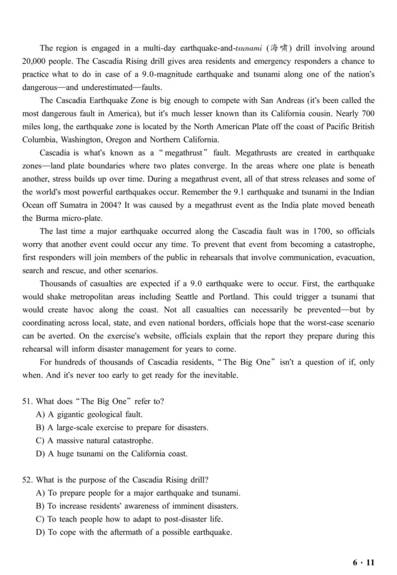 2019.12六级真题全3套(带书签)_02.四六级真题+模拟题（0128）_六级真题+音频+解析(0128)_03.2016&mdash;2025六级新题型_2019年12月六级