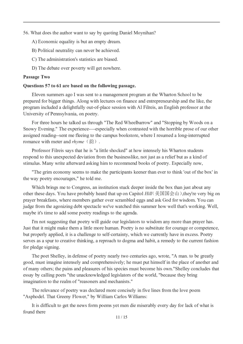 2012年12月英语六级真题(2)_02.四六级真题+模拟题（0128）_六级真题+音频+解析(0128)_01.1990&mdash;2012六级旧题型_2012年12月六级