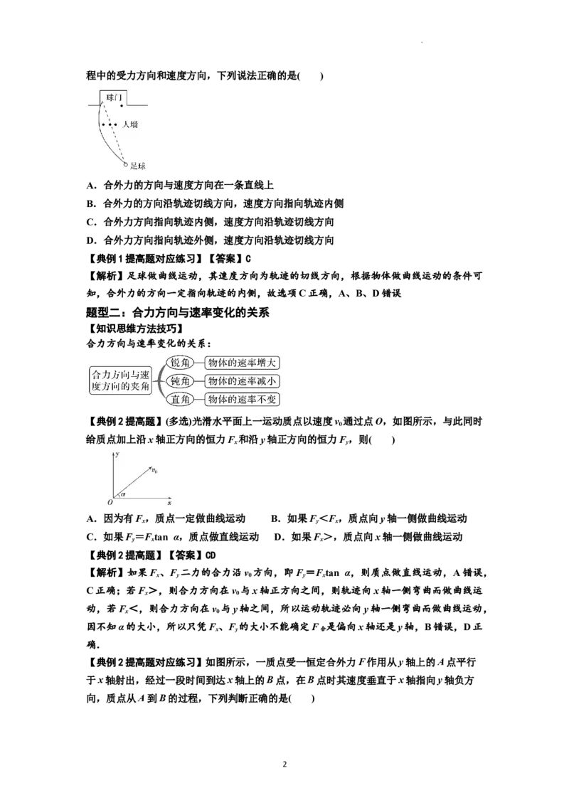 知识点24：曲线运动　运动的合成与分解（提高解析版）_04高考物理_新高考复习资料_2024新高考复习资料_一轮复习资料_提高版2024届高考物理一轮复习讲义及对应练习