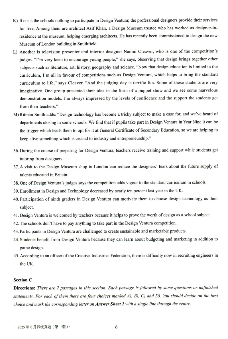 2025.06四级真题全3套(带书签)_02.四六级真题+模拟题（0128）_四级真题+音频+解析(0128)_03.2016&mdash;2025年新题型_2025年06月四级