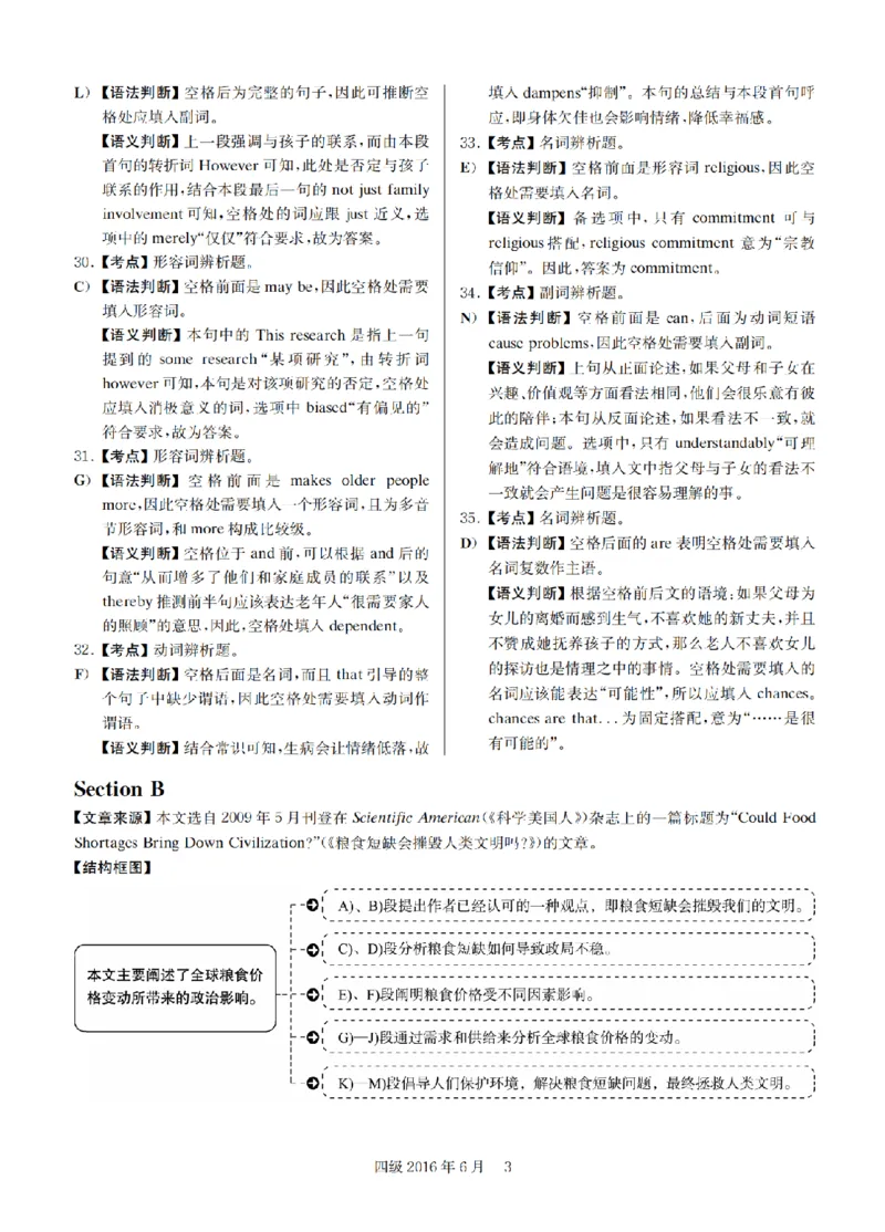 2016.06四级解析全3套(带书签)_02.四六级真题+模拟题（0128）_四级真题+音频+解析(0128)_03.2016&mdash;2025年新题型_2016年06月四级