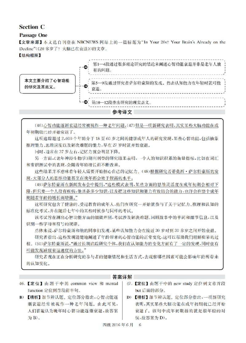 2016.06四级解析全3套(带书签)_02.四六级真题+模拟题（0128）_四级真题+音频+解析(0128)_03.2016&mdash;2025年新题型_2016年06月四级