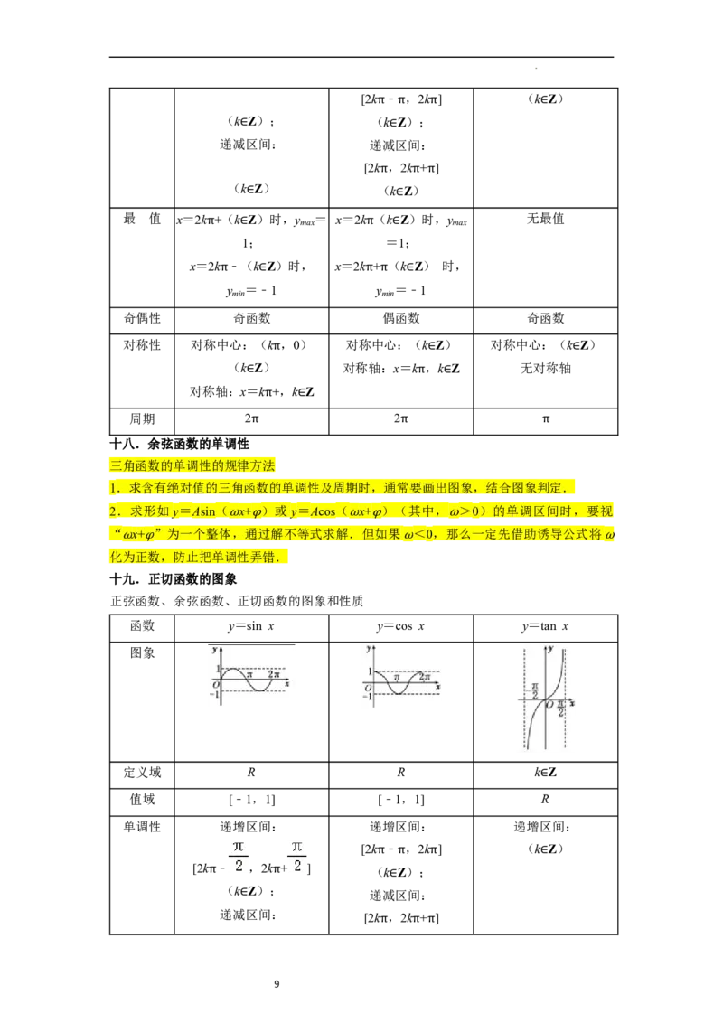 考点08三角函数（30种题型8个易错考点）（原卷版）_02高考数学_新高考复习资料_2024年新高考资料_一轮复习资料_一轮复习讲义2024年高考数学复习全程规划（新高考）_核心考点讲义