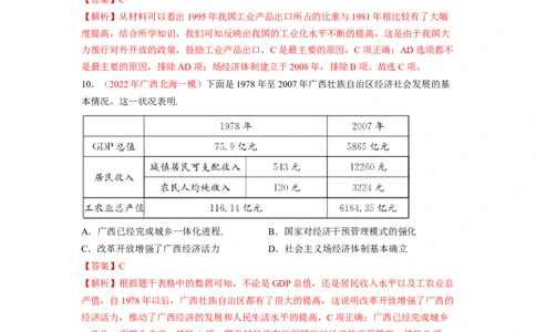 解密08新中国的建设（分层训练）（解析版）_07高考历史_新高考复习资料_2023年新高考复习资料_高频考点解密2023年高考历史二轮复习讲义+分层训练