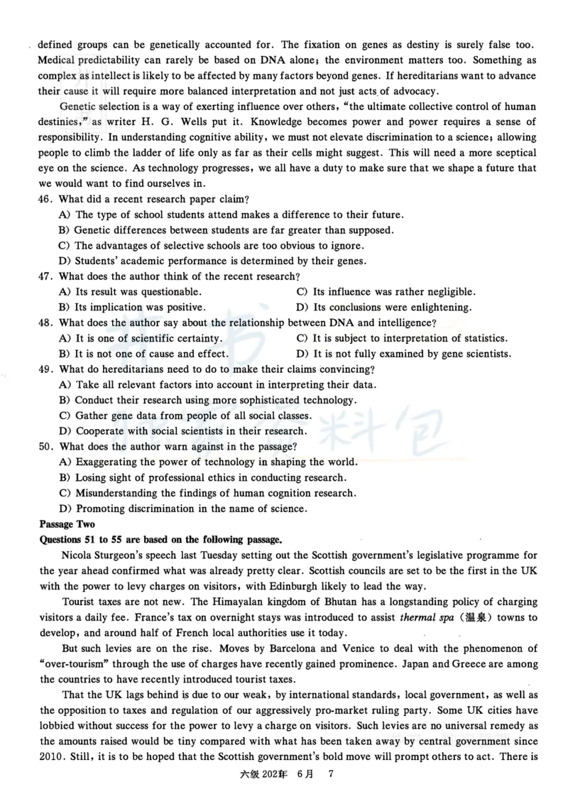 2021年06月英语六级真题（卷一）_最新更新，视频都在这_2026、6月四级速转存易和谐_四六级真题+资料包_六级真题_2021年06月六级真题及答案解析（完整版）
