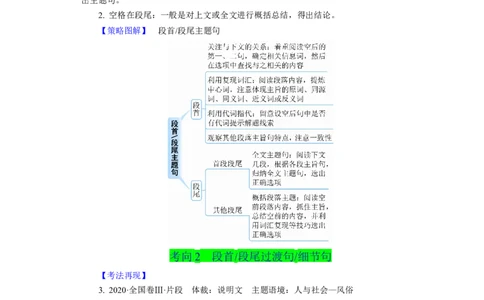 考向63七选五之主题句、过渡句与细节句的确定策略(原卷版)-备战2022年高考英语一轮复习考点微专题_03高考英语_新高考复习资料_2022年新高考资料_2022年新高考英语一轮复习