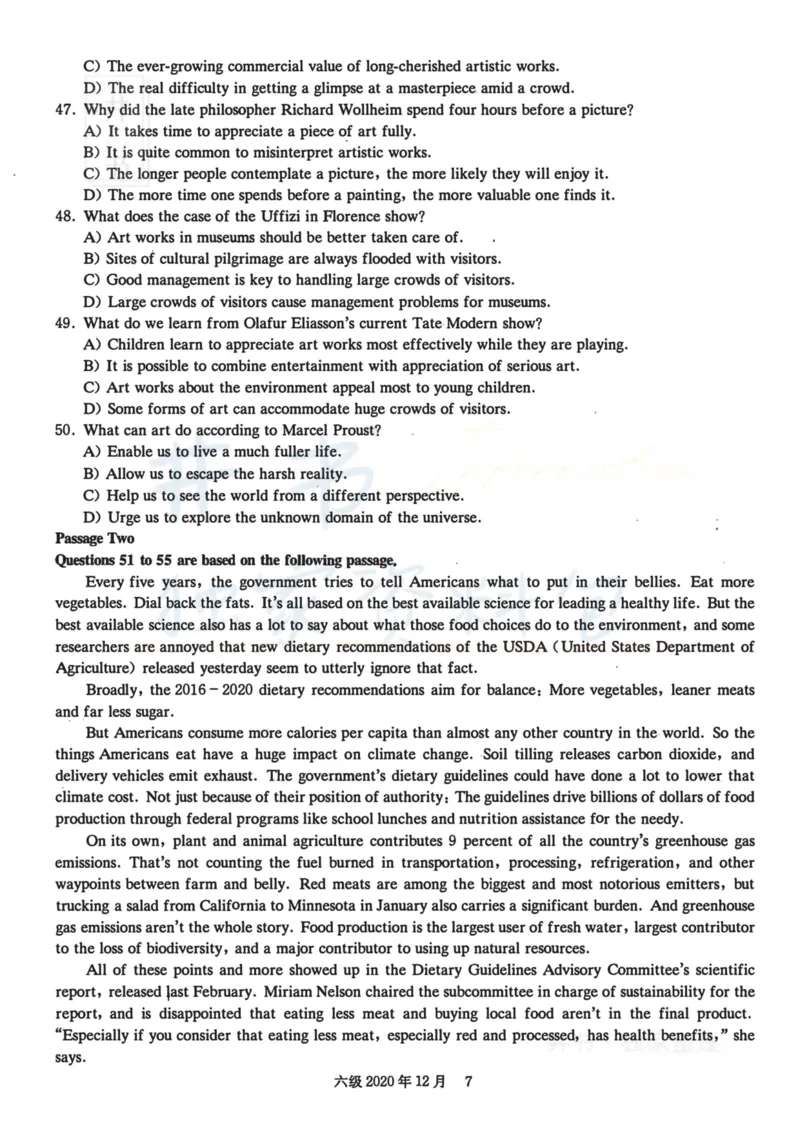 2020.12六级真题第1套_最新更新，视频都在这_2026、6月四级速转存易和谐_四六级真题+资料包_六级真题_2020年12月六级真题及答案解析（完整版）
