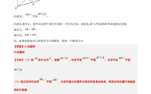 素养拓展29立体几何中的结构不良问题（解析版）_02高考数学_新高考复习资料_2024年新高考资料_一轮复习资料_一轮复习讲义&mdash;素养拓展（精讲+精练）（新高考通用）
