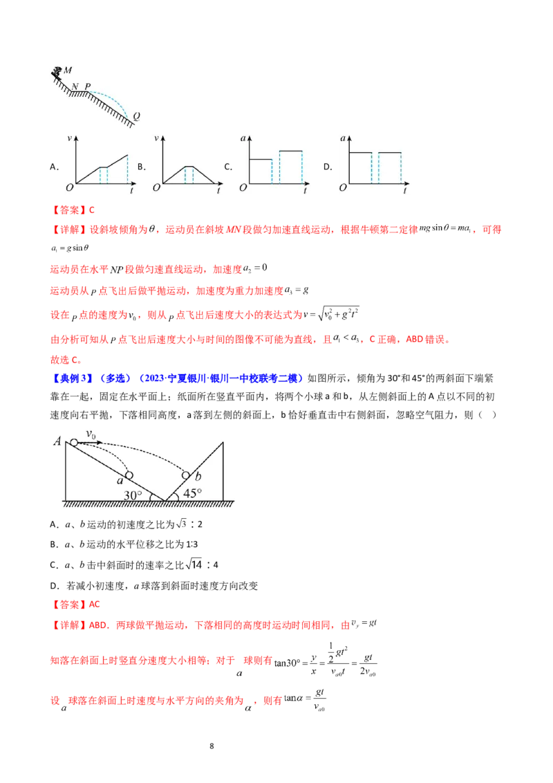 考点15抛体运动（核心考点精讲精练）-备战2024年高考物理一轮复习考点帮（新高考专用）（解析版）_04高考物理_新高考复习资料_2024新高考复习资料_一轮复习资料