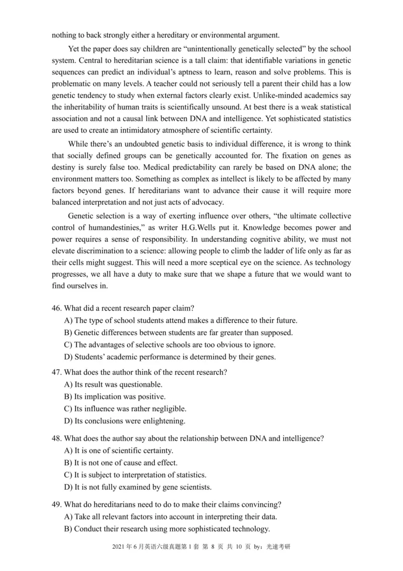 2021.06六级真题全3套(带书签)_02.四六级真题+模拟题（0128）_六级真题+音频+解析(0128)_03.2016&mdash;2025六级新题型_2021年06月六级