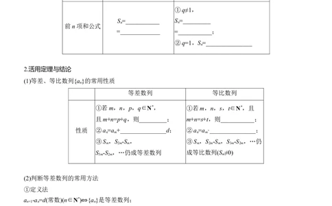 考前回顾　回顾4　数　列_02高考数学_2025年新高考资料_二轮复习_2025年高考数学大二轮_2025数学二轮专题复习学生用书Word版文档_专题复习_考前回顾