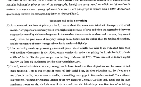 2023年12月英语四级真题试卷第3套（含答案解析）_最新更新，视频都在这_2026、6月四级速转存易和谐_四六级真题+资料包_四级真题_2024年CET4