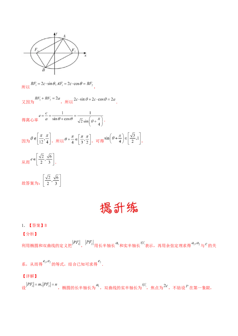 考向40椭圆-备战2022年高考数学一轮复习考点微专题（新高考地区专用）(31183042)_02高考数学_新高考复习资料_2022年新高考资料_备考2022高考数学一轮复习考点微专题训练（新高考地区）