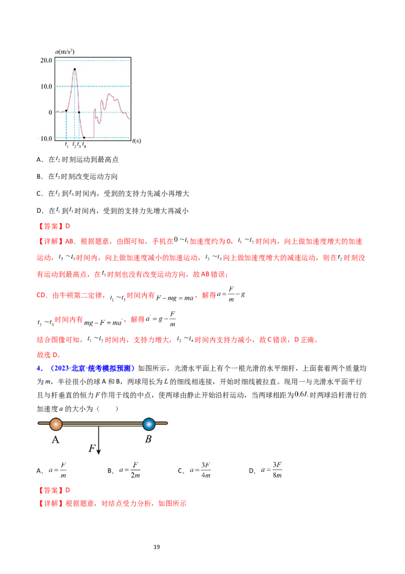 考点11牛顿第二定律两类动力学问题（核心考点精讲精练）-备战2024年高考物理一轮复习考点帮（新高考专用）（解析版）_04高考物理_新高考复习资料_2024新高考复习资料_一轮复习资料