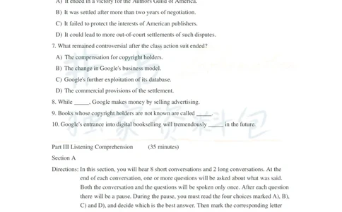 2011年12月大学英语6级_最新更新，视频都在这_2026、6月四级速转存易和谐_四六级真题+资料包_六级真题_2007-2015年六级真题及答案解析_2011年12月英语六级真题