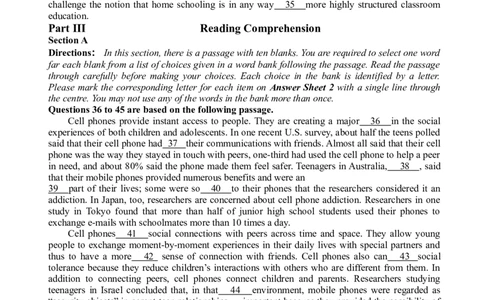 2013年12月六级考试真题（二）_02.四六级真题+模拟题（0128）_六级真题+音频+解析(0128)_02.2013&mdash;2015六级旧题型_2013年12月六级_真题word