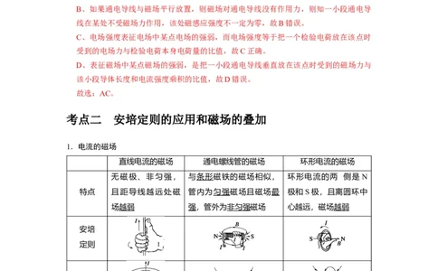 第21讲　磁场的描述磁场对电流的作用（解析版）_04高考物理_通用版（老高考）复习资料_2024年复习资料_完2024年高考物理一轮考点复习精讲精练（全国通用）