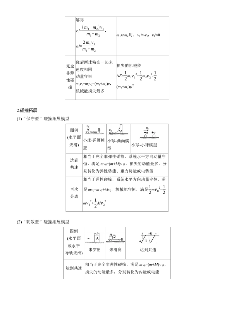 第一篇　专题二　第7讲　动量_04高考物理_2025年新高考资料_二轮复习_2025年高考物理大二轮_2025物理二轮专题复习教师用书Word版文档_第一篇　专题复习