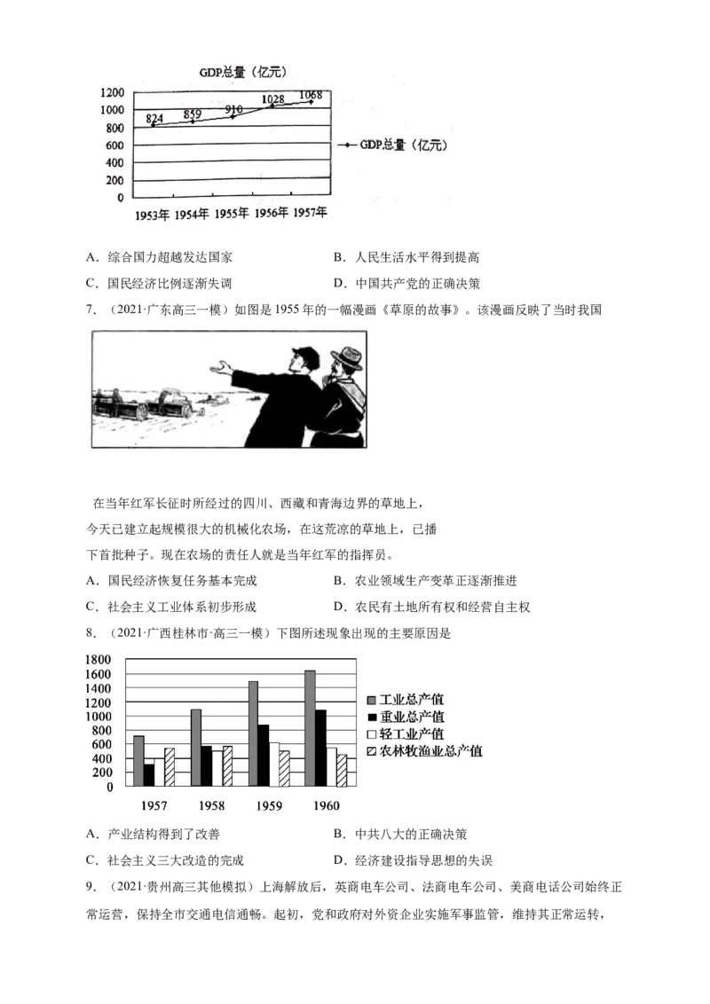 考点17经济建设的发展和曲折-备战2022年高考历史一轮复习考点帮（新高考专用）_07高考历史_新高考复习资料_2022年新高考复习资料_备战2022年历史一轮复习考点帮（新高考）8.2更新
