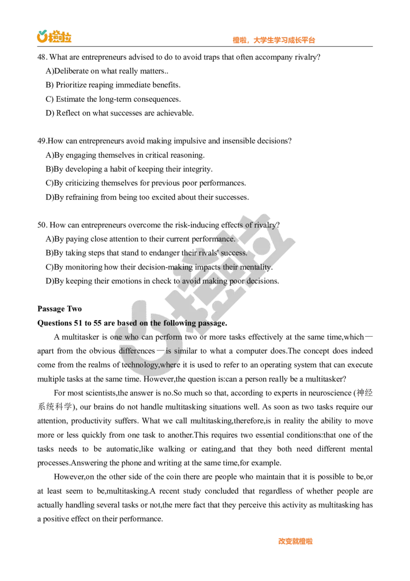 2023年12月四级真题及答案速查（第二套）._最新更新，视频都在这_2026、6月四级速转存易和谐_1、2025年6月四级_10.2026四级英语橙啦_{2}--资料_{1}-真题