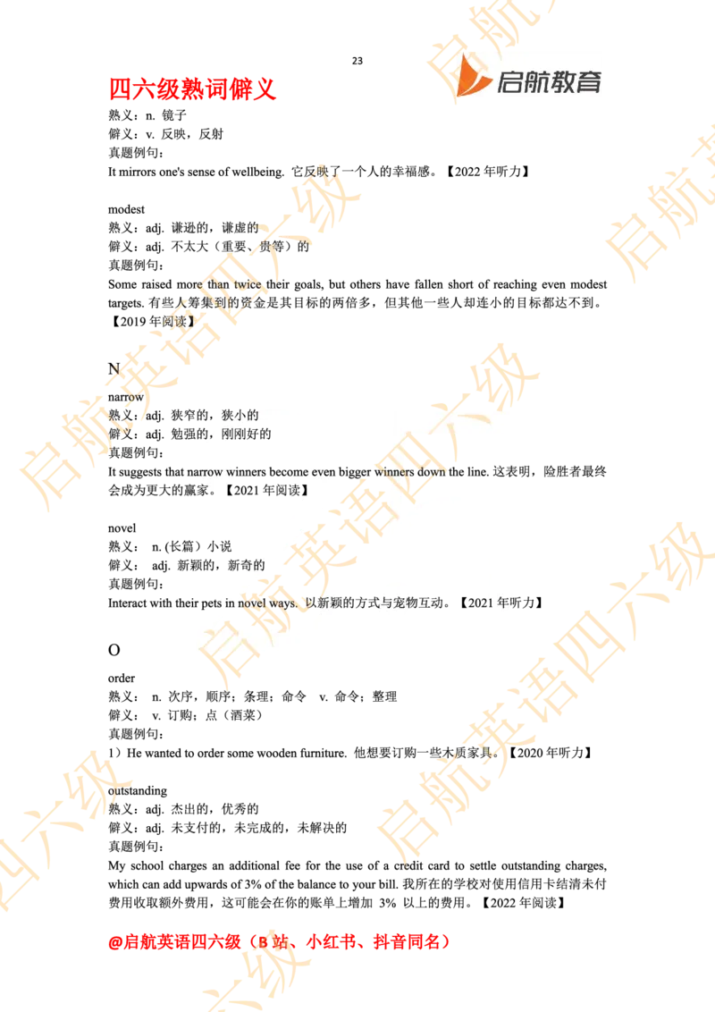 四六级熟词僻义_最新更新，视频都在这_2026、6月四级速转存易和谐_0、2025年12月四级_01.启航四级全程班马天艺_06.熟词僻义