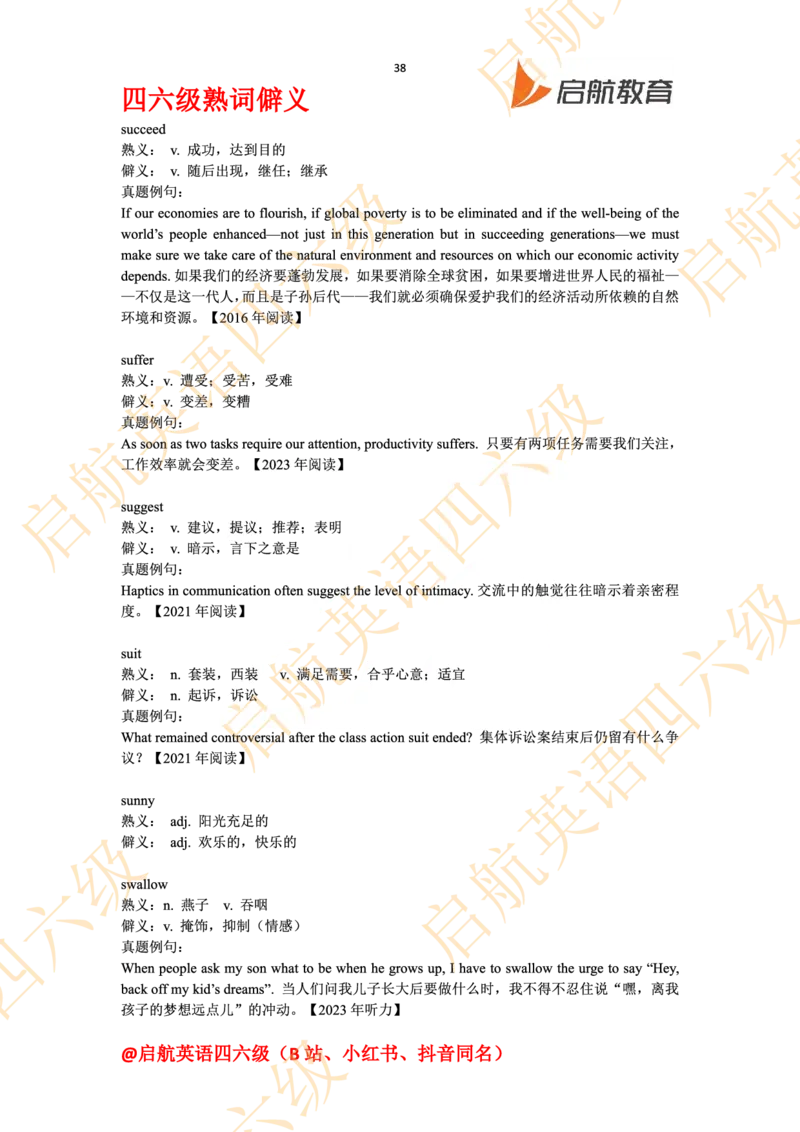 四六级熟词僻义_最新更新，视频都在这_2026、6月四级速转存易和谐_0、2025年12月四级_01.启航四级全程班马天艺_06.熟词僻义
