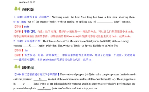 考点03代词（核心考点精讲精练）-备战2025年高考英语一轮复习考点帮（新高考通用）（解析版）_03高考英语_新高考复习资料_2025年新高考复习