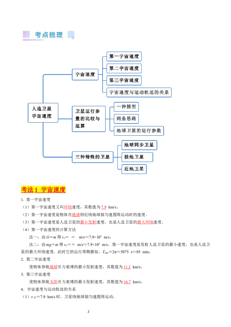 考点19人造卫星宇宙速度（核心考点精讲精练）-备战2024年高考物理一轮复习考点帮（新高考专用）（解析版）_04高考物理_新高考复习资料_2024新高考复习资料_一轮复习资料