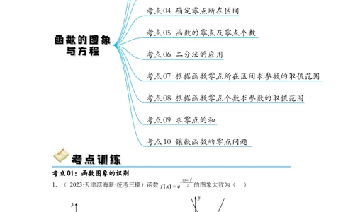 考点巩固卷06函数的图象与方程（十大考点）（原卷版）_02高考数学_新高考复习资料_2024年新高考资料_一轮复习资料_完2024年高考数学一轮复习考点通关卷（新高考）_考点巩固卷