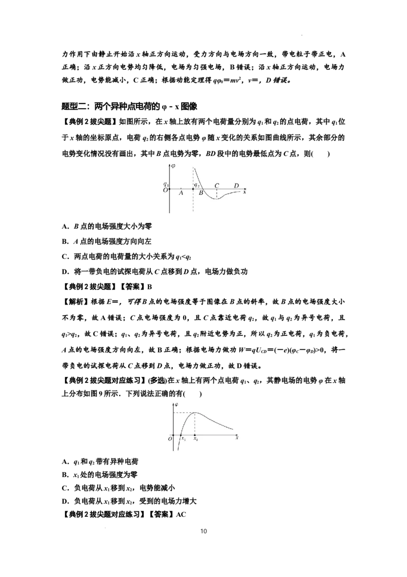 知识点66：静电场中的图象问题（拔尖解析版）_04高考物理_新高考复习资料_2024新高考复习资料_一轮复习资料_拔尖版2024届高考物理一轮复习讲义及对应练习
