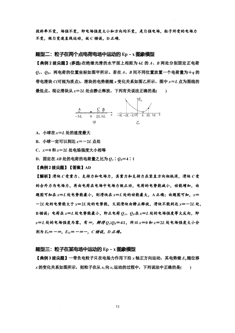 知识点66：静电场中的图象问题（拔尖解析版）_04高考物理_新高考复习资料_2024新高考复习资料_一轮复习资料_拔尖版2024届高考物理一轮复习讲义及对应练习