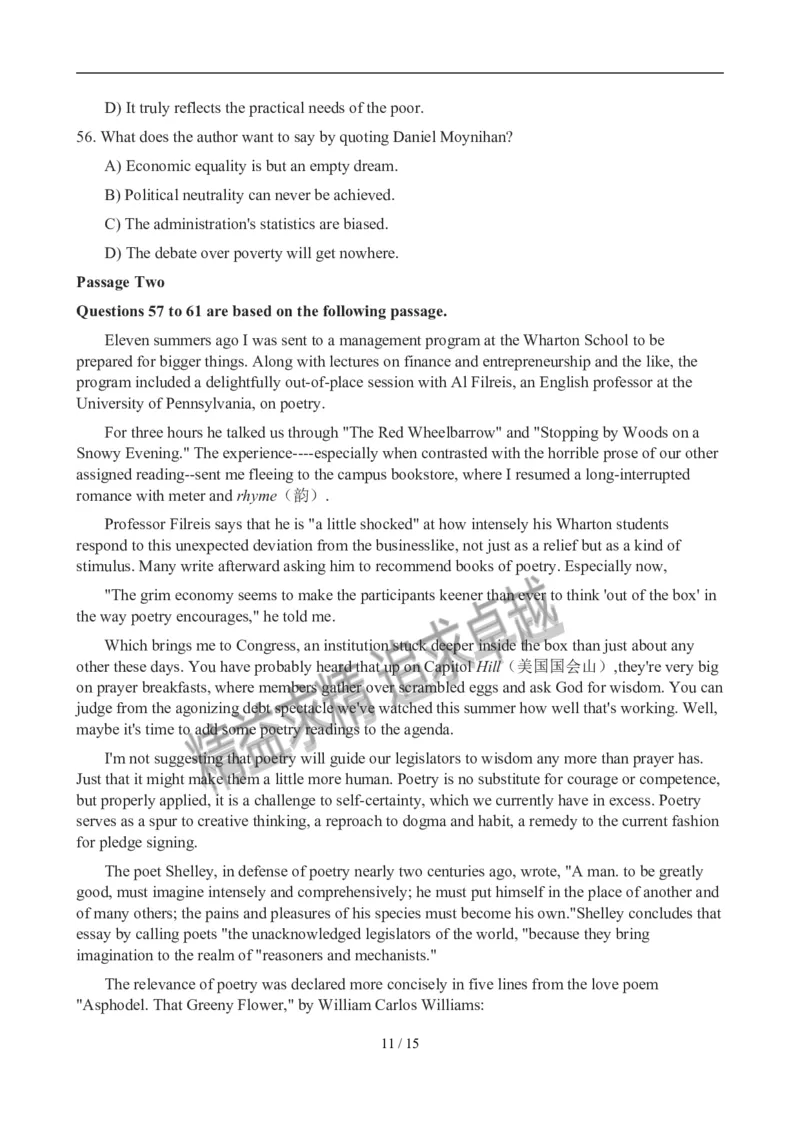 2012年12月英语六级真题(2)_02.四六级真题+模拟题（0128）_六级真题+音频+解析(0128)_01.1990&mdash;2012六级旧题型_2012年12月六级