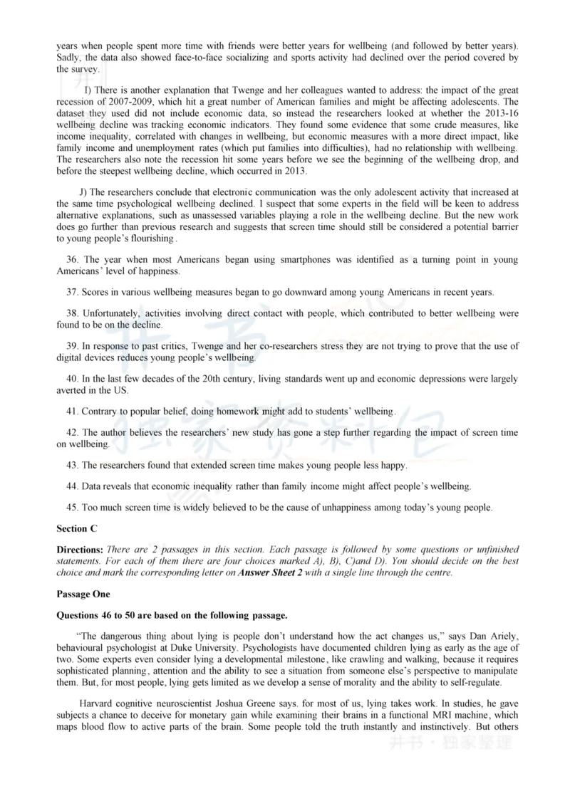 2019年12月大学英语6级（卷一）_最新更新，视频都在这_2026、6月四级速转存易和谐_四六级真题+资料包_六级真题_2019年12月六级真题及答案解析（全三套）