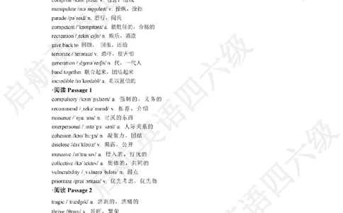 2023.6四级阅读词汇_最新更新，视频都在这_2026、6月四级速转存易和谐_0、2025年12月四级_01.启航四级全程班马天艺_09.2021-2025阅读真题词汇
