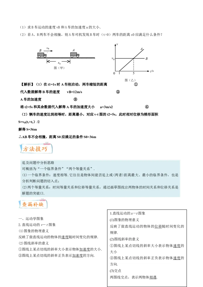 考向02追及＼图像问题-备战2022年高考物理一轮复习考点微专题_04高考物理_新高考复习资料_2022年新高考复习资料_备战2022年高考物理一轮复习考点微专题