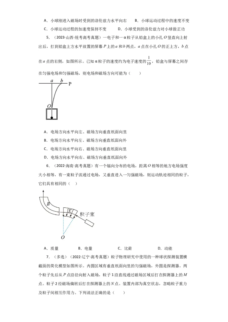 第38讲　磁场对运动电荷的作用（原卷版）_04高考物理_新高考复习资料_2024新高考复习资料_一轮复习资料_完划重点2024年高考一轮复习精细讲义