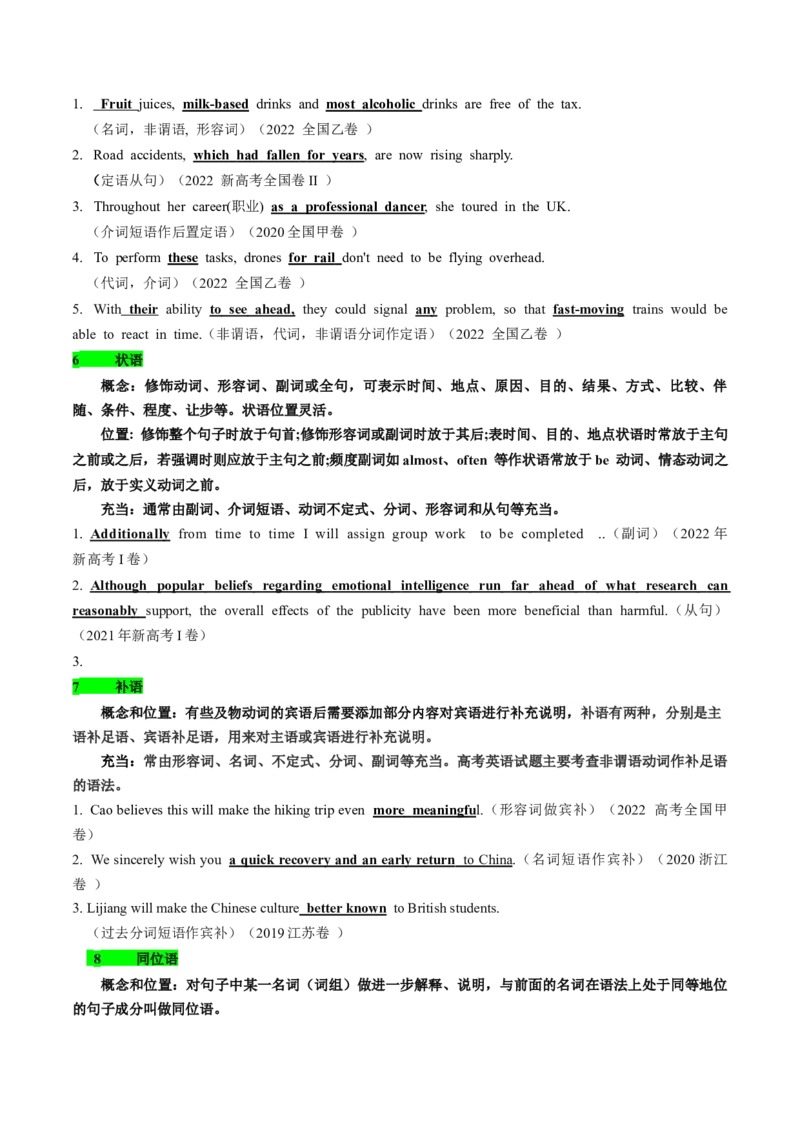 考点15基本句型和句子成分（核心考点精讲精练）-备战2025年高考英语一轮复习考点帮（新高考通用）（原卷版)_03高考英语_2025年新高考资料_一轮复习_备战2025年高考英语一轮复习考点帮