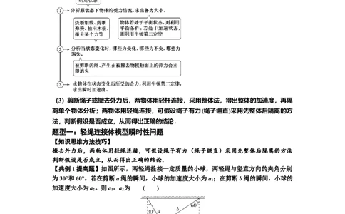 知识点12：瞬时性问题及超重与失重现象（提高解析版）_04高考物理_新高考复习资料_2024新高考复习资料_一轮复习资料_提高版2024届高考物理一轮复习讲义及对应练习