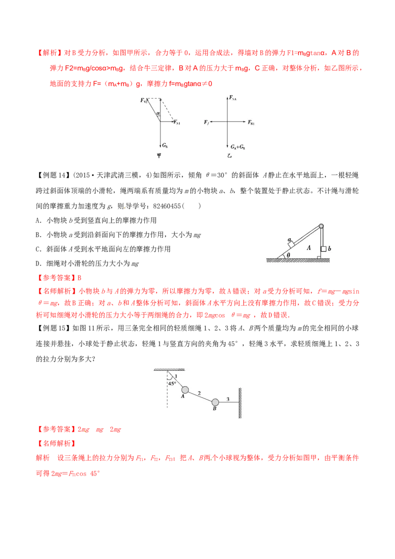 考向03相互作用-备战2022年高考物理一轮复习考点微专题_04高考物理_新高考复习资料_2022年新高考复习资料_备战2022年高考物理一轮复习考点微专题