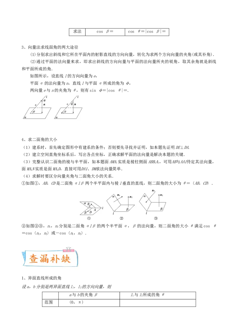 考向36立体几何中的向量方法-备战2022年高考数学一轮复习考点微专题（新高考地区专用）(30854249)_02高考数学_新高考复习资料_2022年新高考资料